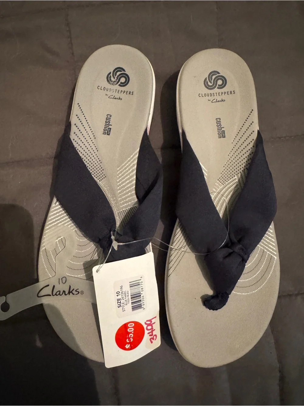 Clarks Cloudsteppers Navy Knot-Front Women’s Sandals